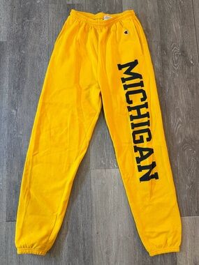 Champion Yellow 'MICHIGAN' Kids Sweatpants
